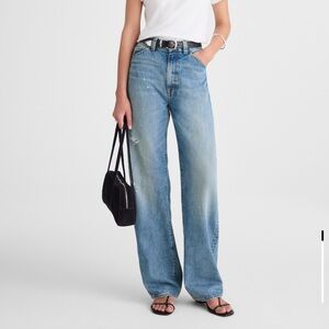 Madewell High Rise Distressed Blue Jeans